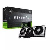 MSI Graficka kartica GeForce RTX 5080 Ventus 3x OC Plus, 16GB, Siva