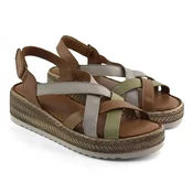 LP Fashion Ženske kožne sandale, Smede