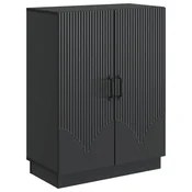 Vidaxl Strani šal Črna 66 x 34,5 x 87 cm Inženirski les