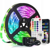 RGB LED TRAK BARVITE LED DIODE 5M SMD5050 + DALJINSKI UPRAVLJALNIK GLASOVNO UPRAVLJANJE APLIKACIJA