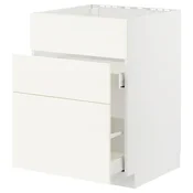 METOD / MAXIMERA Pod.element sudop. i 3front/2fioke, bela/Vallstena bela, 60x60 cm