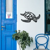 Atelier Del Sofa Zidna dekoracija Caretta Caretta, 53x30 cm, 1.2mm, Crna