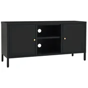 Vidaxl TV omarica črna 105x35x52 cm jeklo in steklo