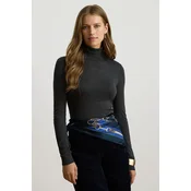 Lauren Ralph Lauren majica z dolgimi rokavi ženska z dodatkom svile