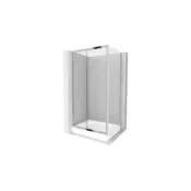 Mexen Apia drsna tuš kabina 100 x 80 cm, prozorna, krom + kad Rio - 840-100-080-01-00-4510