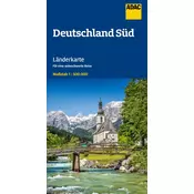 ADAC Länderkarte Deutschland Süd 1:500.000