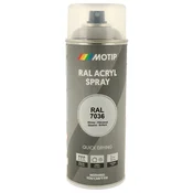 Industrijski akrilni lak sprej RAL HG 400ml Motip - RAL 7036 platinasto siva