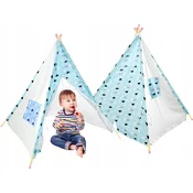 Duży NAMIOT TIPI Domek Kryjówka Wigwam TEEPEE dla dzieci do pokoju zamykany