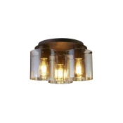 Searchlight 88911-3MO - Stropno svetlo SWEDEN 3xE27/60W/230V precnik 39 cm braon/zadimljeno