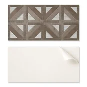 shumee Komplet vinilnih ploščic Enostavna namestitev Les in beton Geometrija 6x60x30 cm