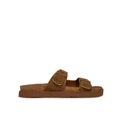 Tommy Hilfiger Natikači Cork Adjustable Suede Sandal FM0FM05869 Rjava
