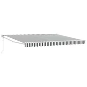 Vidaxl Zložljiva tenda antracit in bela 4x3 m blago in aluminij