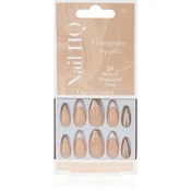 Nail HQ Almond umetni nohti Champagne Sippin 24 kos
