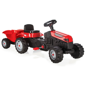 Pilsan traktor na pedale s prikolicom - Crvena