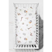 Jungle Mustard Braon Sivi Ranforce Baby Fitted Sheet