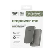 Brezžična PowerBank 10000 mAh, 20 W, združljiva z MagSafe, Qi2/USB-C, titan, empower