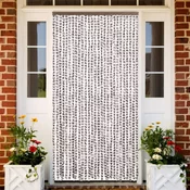 vidaXL Zavesa proti mrčesu taupe in bela 118x220 cm šenilja