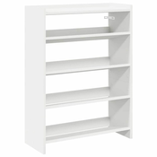 Vidaxl Regal za čevlje bel 80x25x61,5 cm inženirski les