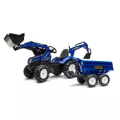 FALK Pedalni traktor 3090W New Holland T8 s utovarivačem, bagerom i maxi oblogom