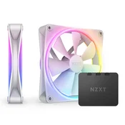NZXT F140 RGB Duo Twin Pack 140mm White RF-D14DF-W1