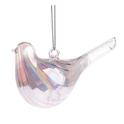 Steklen okrasek za jelko 6 cm Bird – Dakls