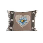 Flanelasta prevleka za blazino HEART RETRO 50x70 cm, rjava