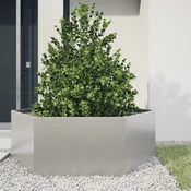 Vrtna sadilica šesterokutna 138x120x45 cm od nehrdajuceg celika