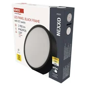 LED svetilo nadometno NEXXO, okroglo, črno, 21W, nastavljiva CCT