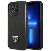 Guess GUHCP14LPSATLK iPhone 14 Pro 6,1 black hardcase SaffianoTriangle Logo (GUHCP14LPSATLK)