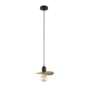 Lestenec SAVANA na kablu, 1xE27/15W/230V, premer 23 cm, črno/zlata