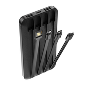 Forever prenosna baterija Power Bank 10.000mAh z vgrajenimi kabli USB, USB tipC, Lightning in microUSB