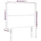 vidaXL Vzglavje postelje črno 80x5x118/128 cm žametno