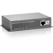 LevelOne POR-0102 mrežni ekstender Mrežni repetitor Crno