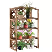 Homestar Stojalo za rastline 3-nadstropno 75x38x120 cm naravno