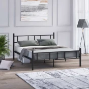 Hanah Home Francuski ležaj Akin, 150x88x200 cm, Crni