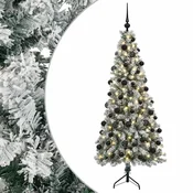 Vidaxl Umetna božična jelka z bučko 210 cm 300 LED Toplo bela