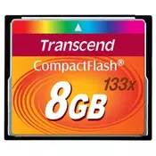TRANSCEND spominska kartica CF 8GB 133X TS8GCF133