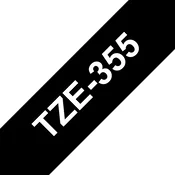 BROTHER Brother Tze-355 združljiv laminirani trak - 24 mm x 8 metrov bel/črn, (21405022)