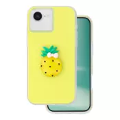 Tutti Frutti 2v1 silikonski ovitek za iPhone 16e/iPhone 17e - rumen