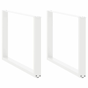 Noge za blagovaonski stol U-oblik 2 kom Bijele 100 x (72-73) cm Celik