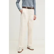 Tommy Hilfiger Hlače iz tkanine WW0WW43809 Écru Regular Fit