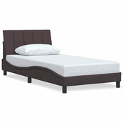 Okvir za krevet bez madraca Hanko tamnosmedi 100x200 cm od tkanine