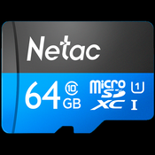 NETAC MicroSD card P500 Standard 64GB/ bulk version