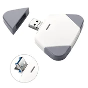 INF 3-v-1 magnetni odklopni čitalec SD/TF kartic za iPhone in iPad White, (5000282781)