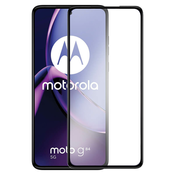 Zaščitno kaljeno steklo 3D z okvirjem za Motorola Moto G84 5G – črno