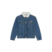 Calvin Klein Jeans Prehodna jakna moder denim/bela