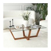 Stolic za kavu AMALFI 35x105 cm bor/prozirna