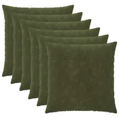 Vidaxl Prevleka za blazino 6 kos HEERLEN Zelena 65 x 65 cm Mikrofibra