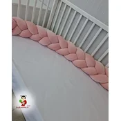 Bubamara037 Pletenica za krevetac, Trostruka, 300cm, Roze