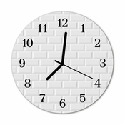 tulup.si Steklena okrogla ura Brick fi 30 cm